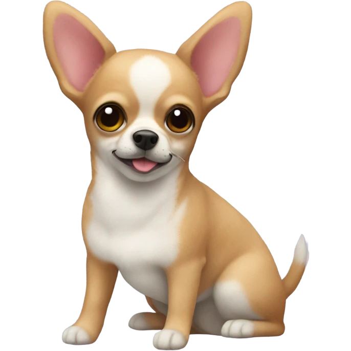 Stuffed animal half bunny and half chihuahua  emoji