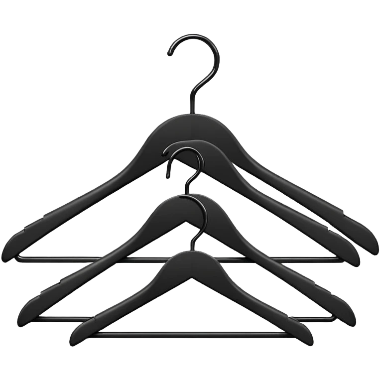 black hangers for clothes emoji