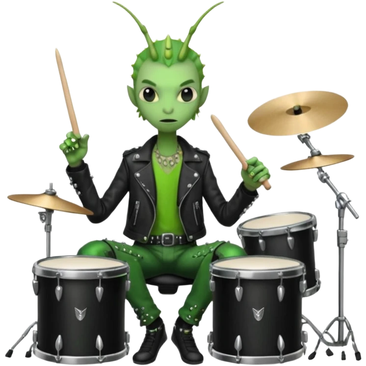 Punk drummer mantis emoji