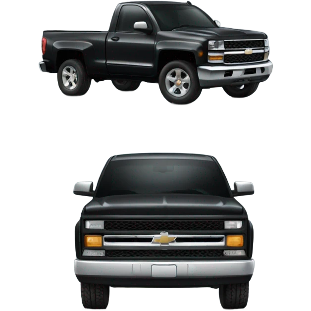 black chevrolet truck emoji