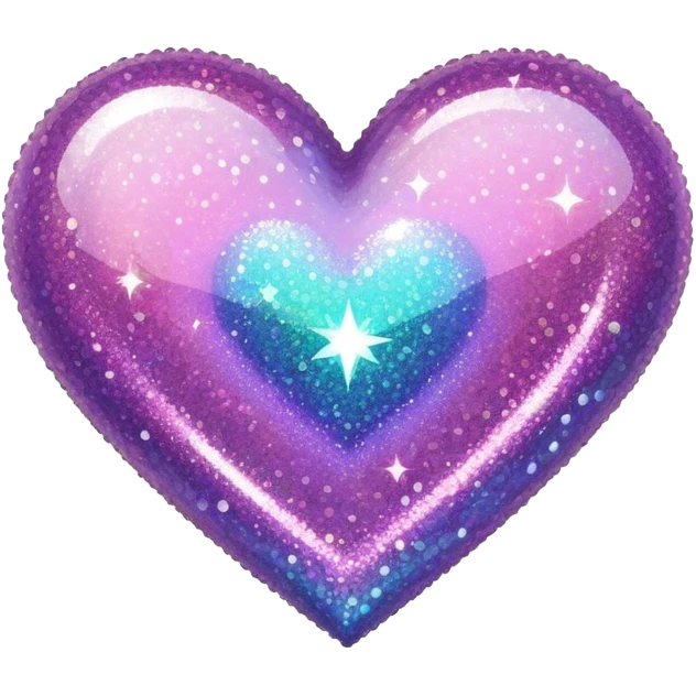 Heart full of glitter emoji