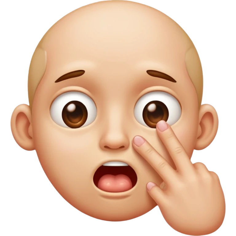 Drooling face with two fingers pulling up emoji