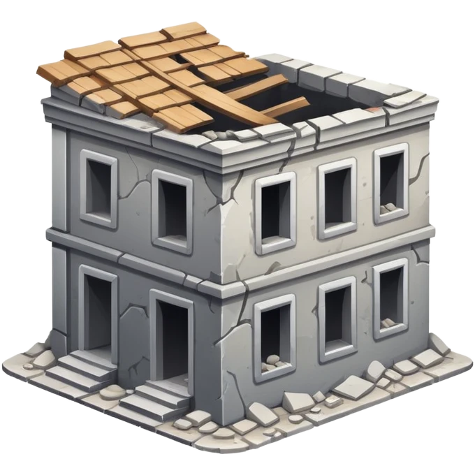 the destroyed building emoji