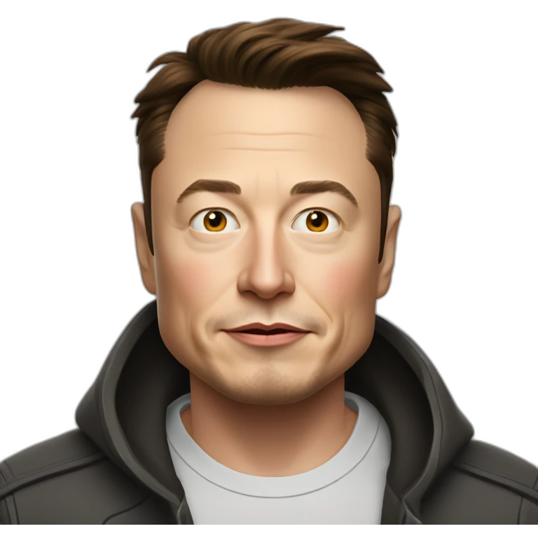 Elon Musk pensando emoji