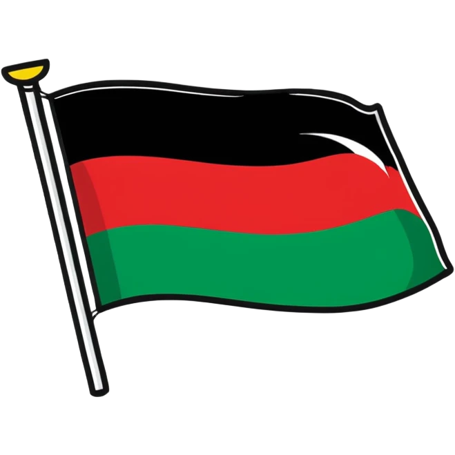 fluttering Palestinian flag emoji