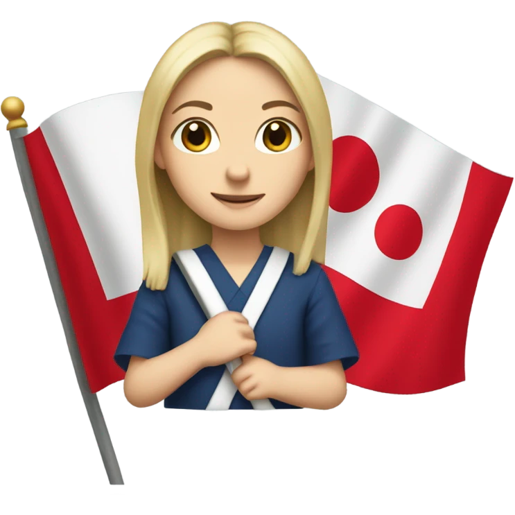 Lily Christianson Holding a Japanese Flag emoji