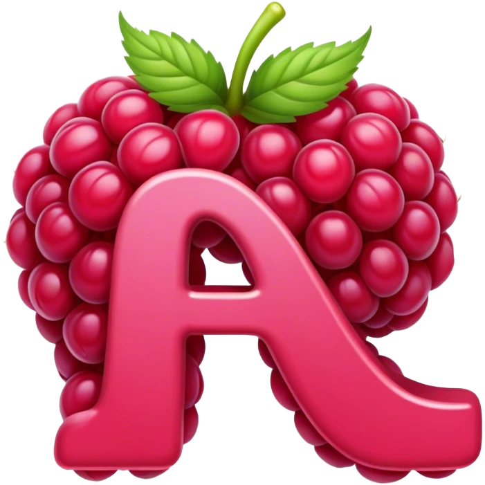A raspberry R letter emoji