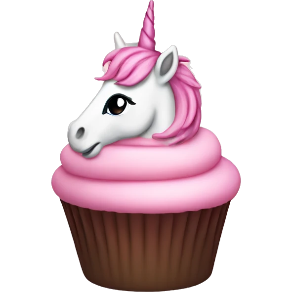 Light pink Unicorn cupcake  emoji