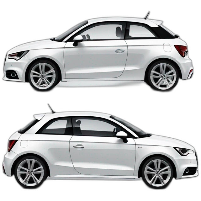 White Audi a1 s line 2011 emoji