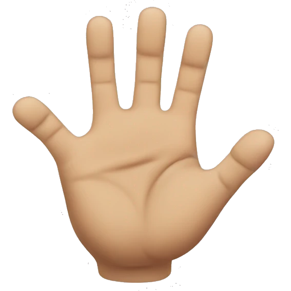 a hand with 3 fingers up emoji