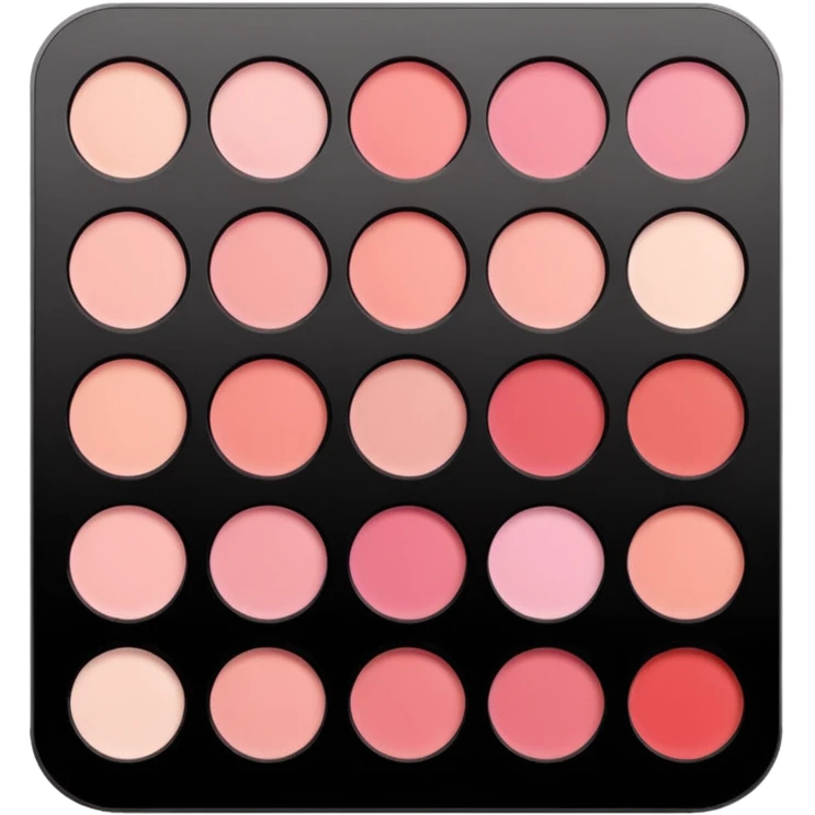 Blush palette pink and red emoji