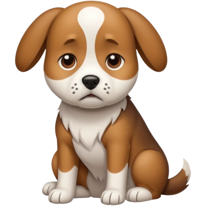 Un perro con frío  emoji