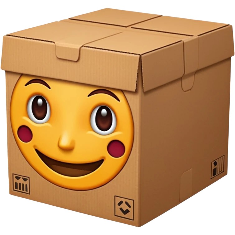 aesthetic emoji of an Amazon prime box. The box is wine color emoji