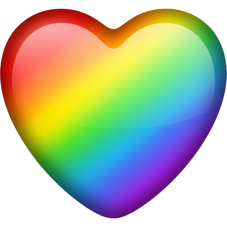 Rainbow blend heart emoji