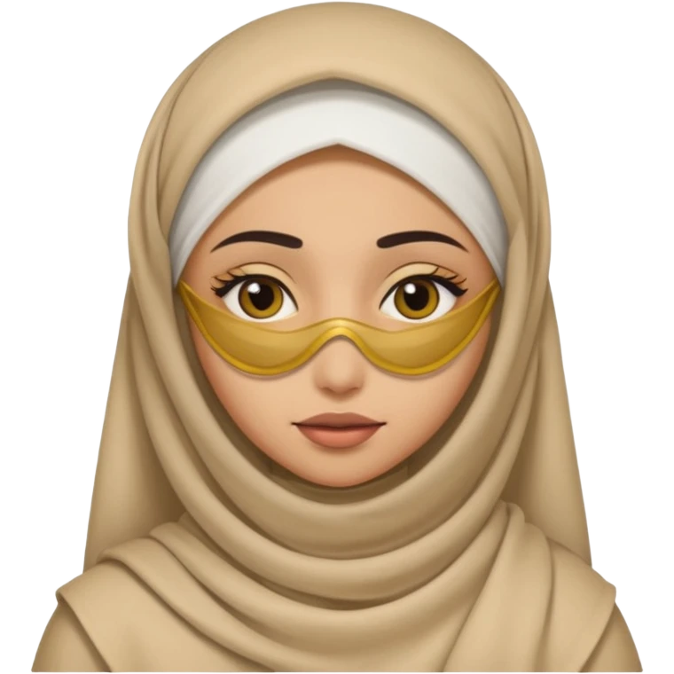 arab GIRL with niquab cover eye emoji