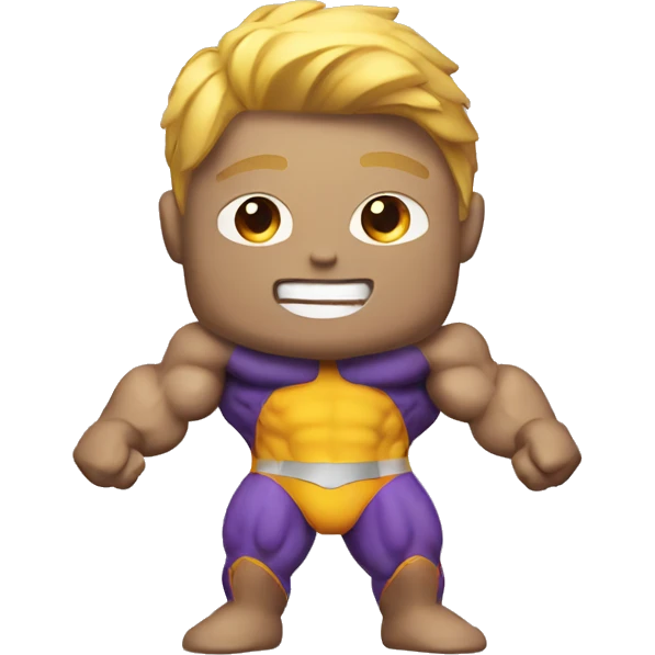 Superhero bodybuilder emoji