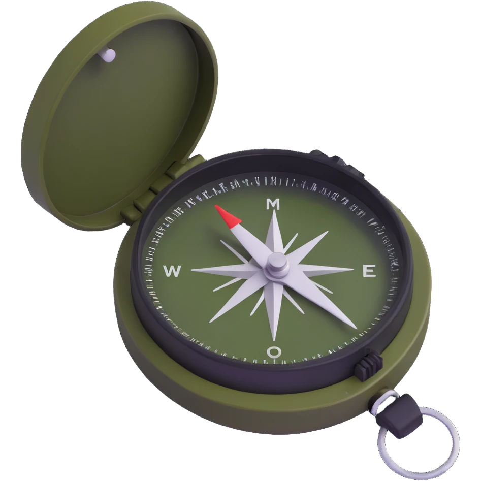 NATO military compass in olive green color emoji