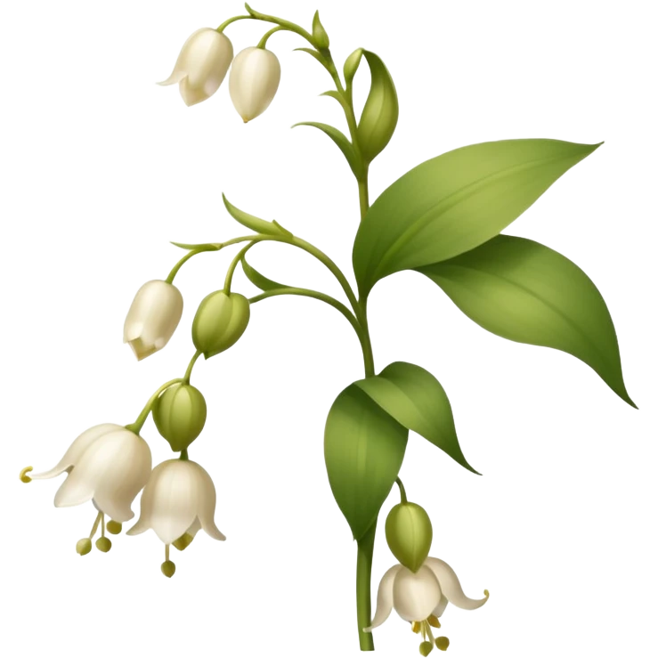 Beige Lily of the valley flower emoji