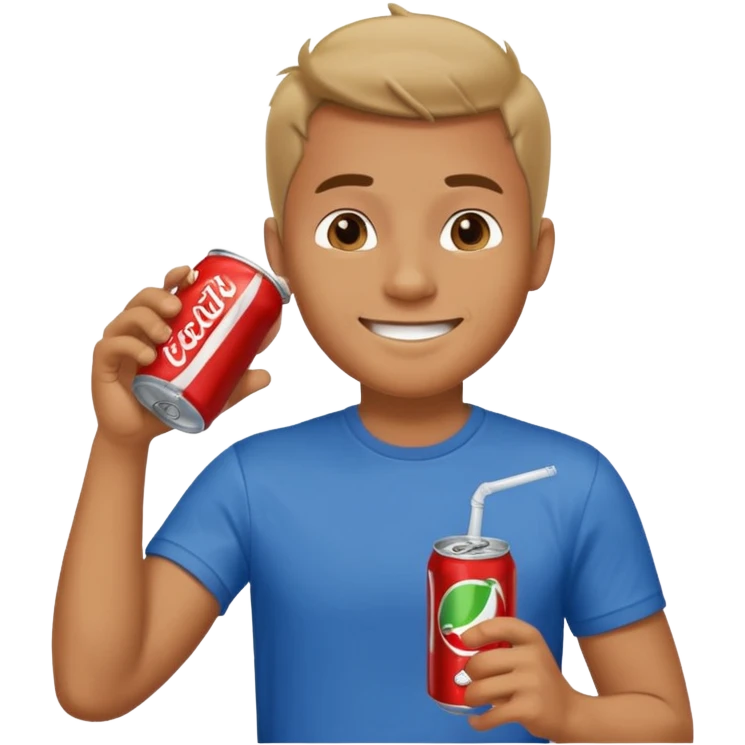 Man Drinking Soda Emoji emoji
