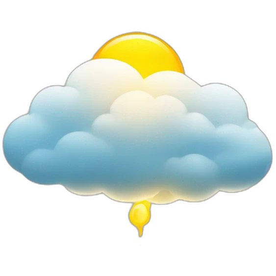 cloud with sun emoji