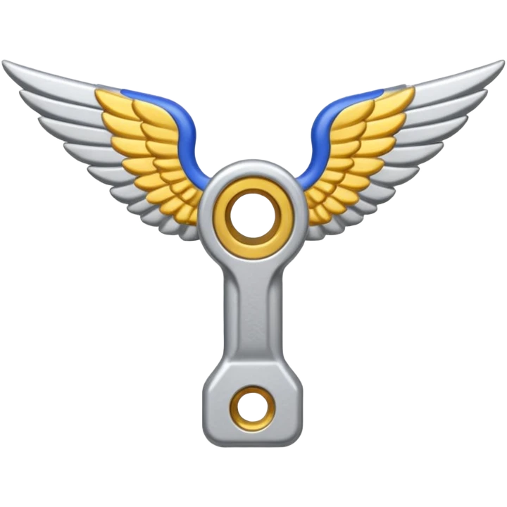 metal wing nut with two grips. emoji