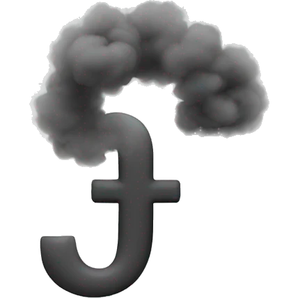 \'J'\ letter smoke-style emoji