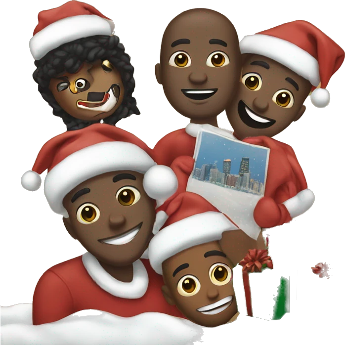 South African/Chicago Christmas happy holidays card emoji