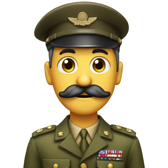 world war 2 soldier with a mustache saluting  emoji