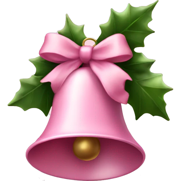 Light pink Christmas bells emoji