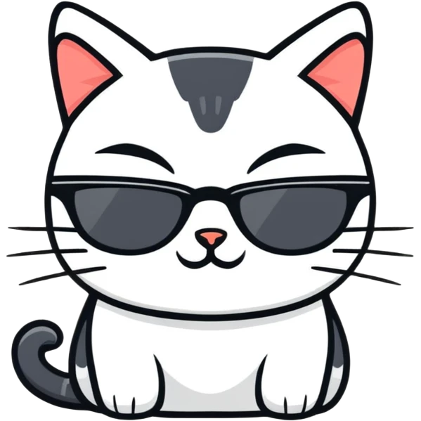 Cat with sunglasses emoji