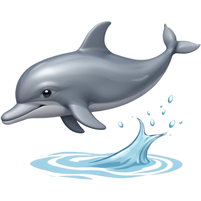 dolphin swimming in sea emoji