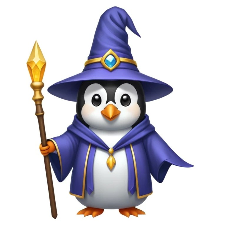 Penguin Wizard emoji