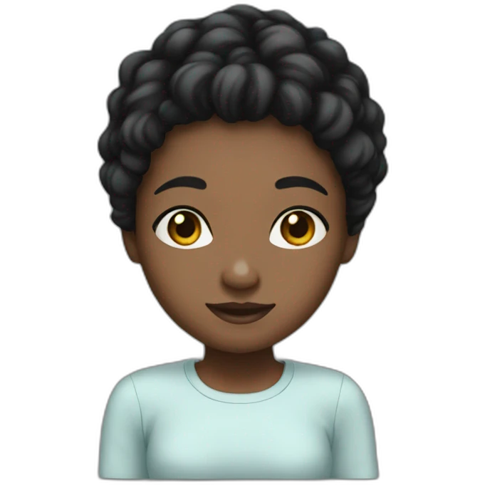 black hair girl emoji