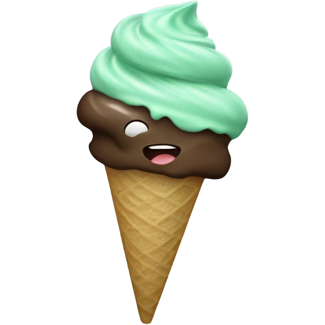 Mint chocolate chip ice cream  emoji