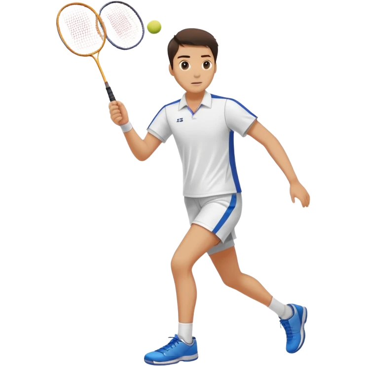 badminton player seen from back, no racket, legs semi-bent emoji