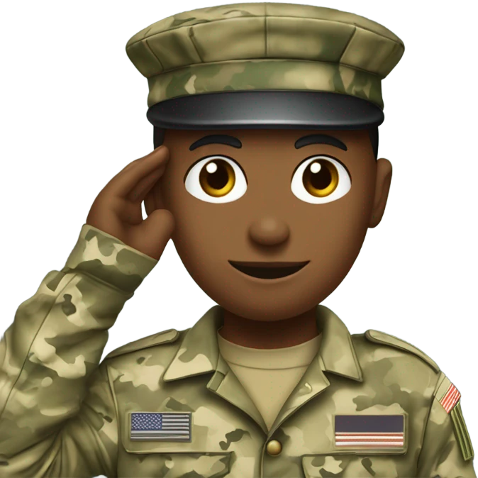 Army soldier, saluting ￼ emoji