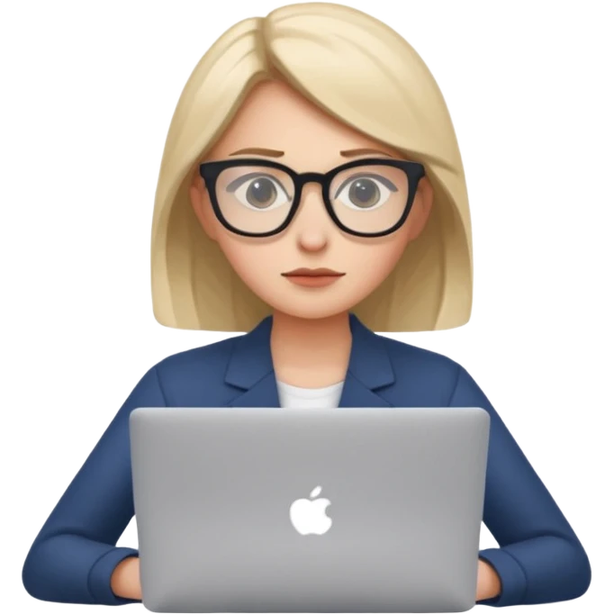 create emoji of her coding and looking at her macbook emoji