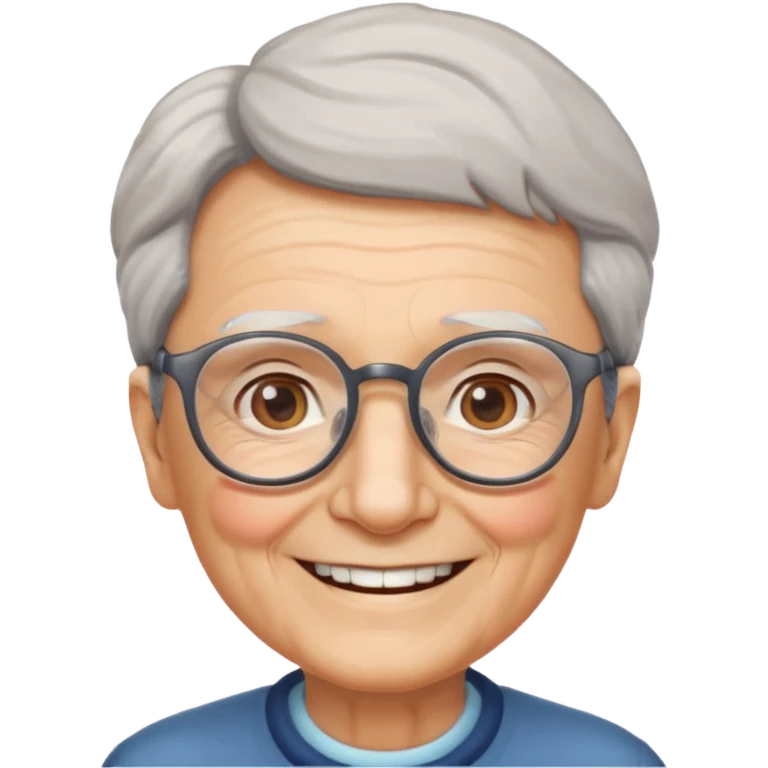 elderly with glasses emoji