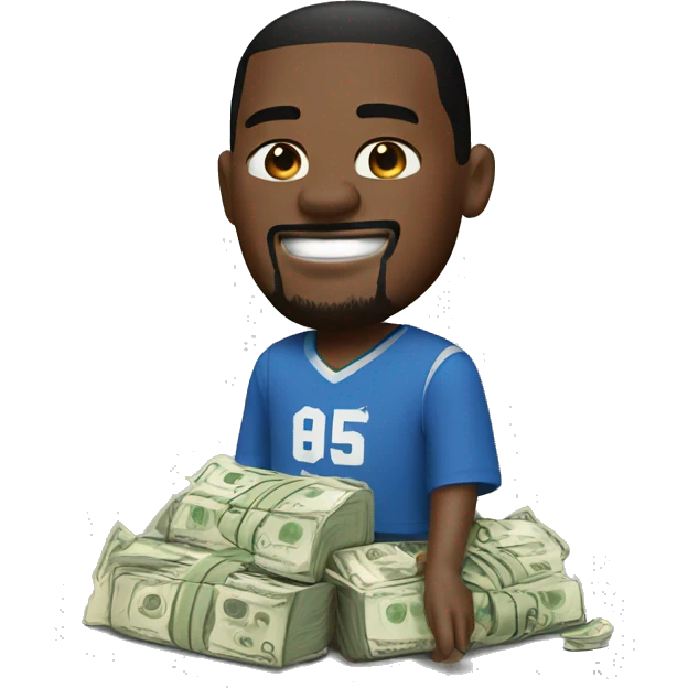 Kevin Durant with money bag emoji