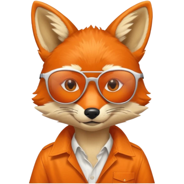 fox with sunglasses and shirt emoji