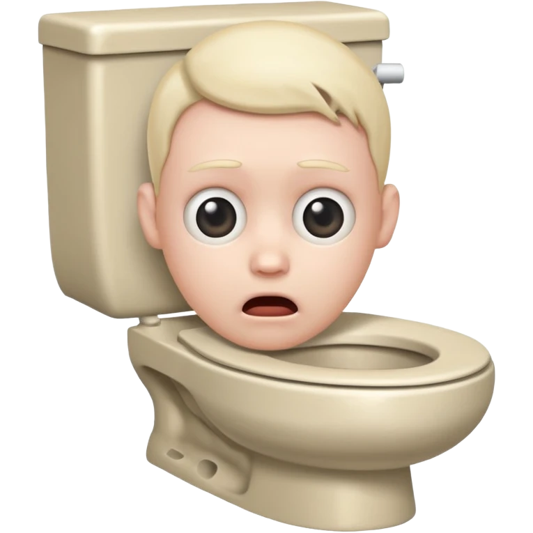 Toilet with head popping out of it emoji