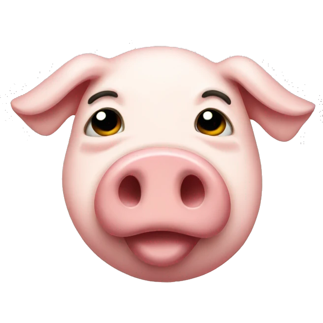 sad pig emoji