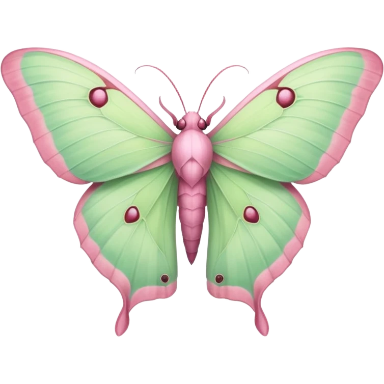 Pastel pink Luna moth emoji