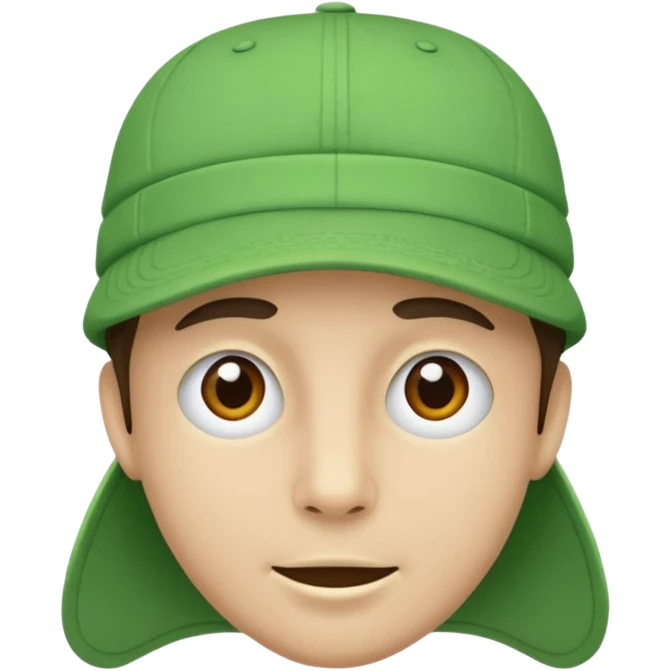 green tennis hat emoji