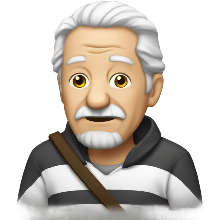 old man as prisoner emoji