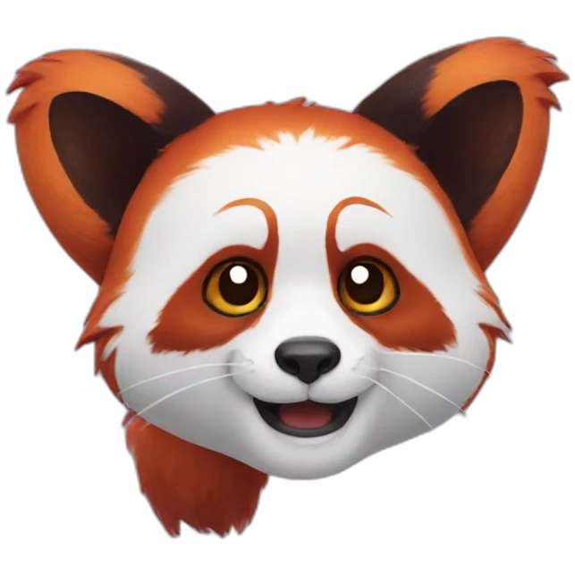 red panda ghost emoji