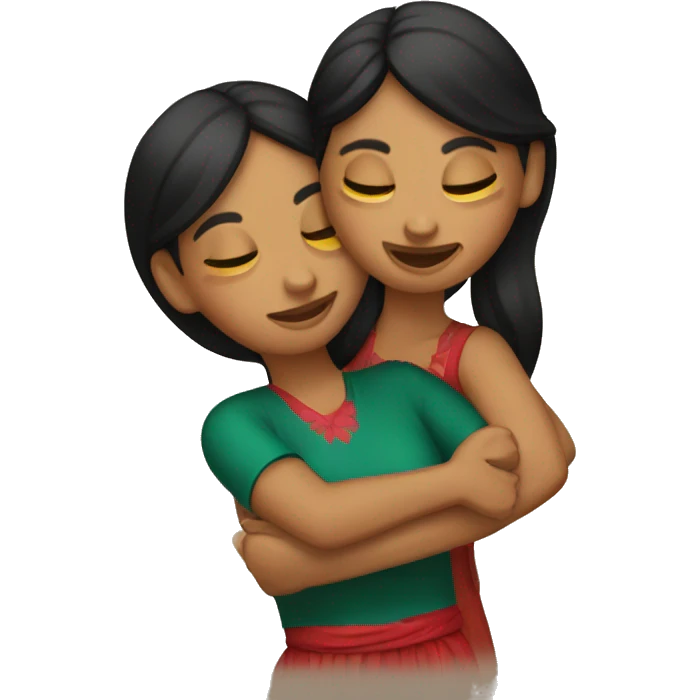 Hugging  Mexican sisters emoji