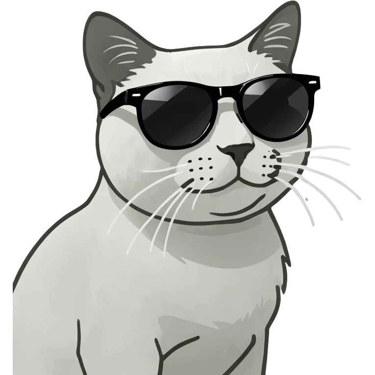 Cat with sunglasses emoji