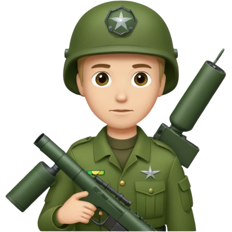 
solder with anti-tank missile system emoji
