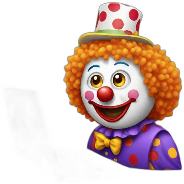Clown on laptop  emoji